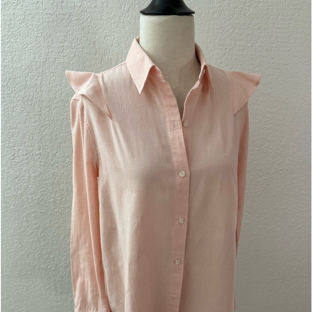Club Monaco Women's Pink Long Sleeve Button-Down Shirt S/P EUC‎